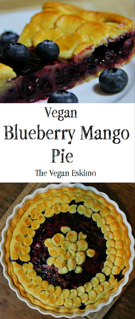 Vegan Blueberry Mango Pie - The Vegan Eskimo