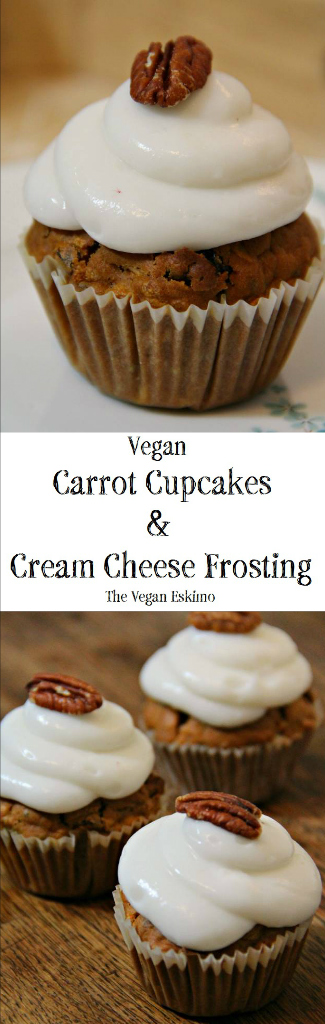Vegan Carrot Cupcakes & Cream Cheese Frosting - The Vegan Eskimo