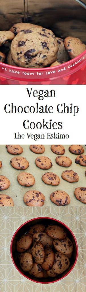Vegan Chocolate Chip Cookies - The Vegan Eskimo