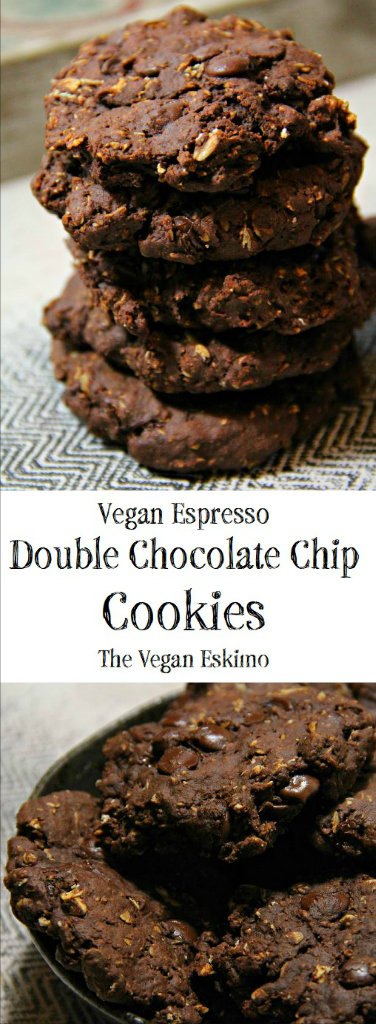 Vegan Espresso Double Chocolate Chip Cookies - The Vegan Eskimo