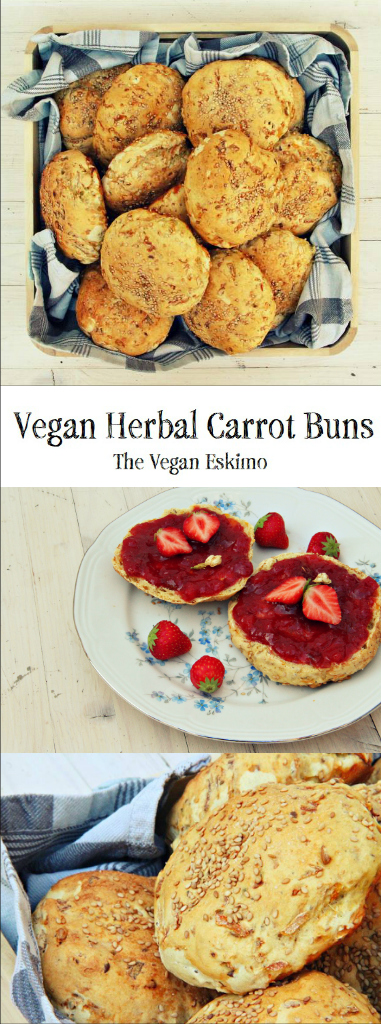 Vegan Herbal Carrot Buns - The Vegan Eskimo