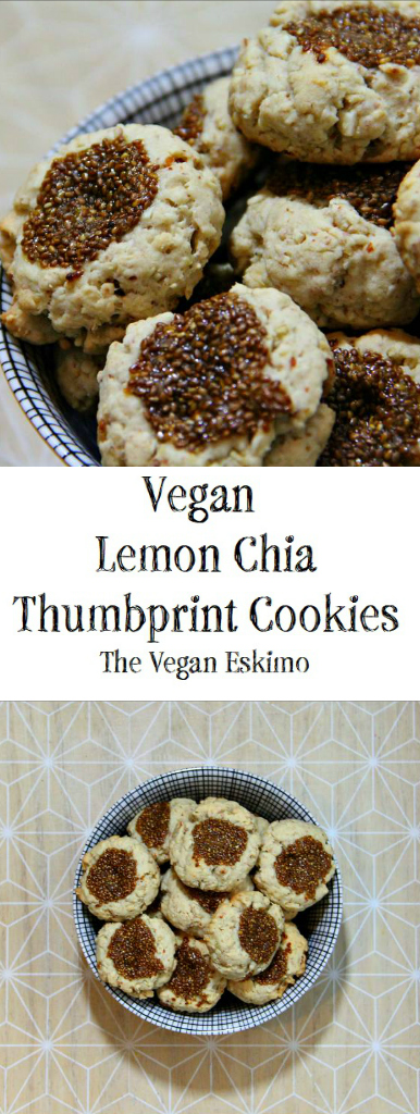 Vegan Lemon Chia Thumbprint Cookies - The Vegan Eskimo
