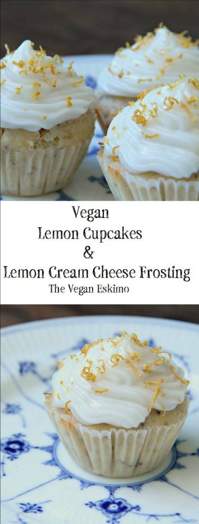 Vegan Lemon Cupcakes & Lemon Cream Cheese Frosting - The Vegan Eskimo