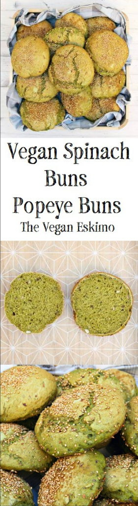 Vegan Spinach Buns - Popeye Buns - The Vegan Eskimo
