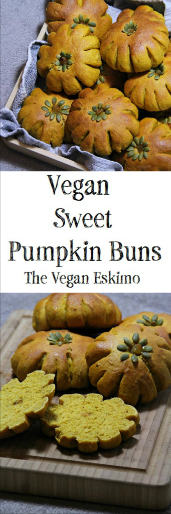 Vegan Sweet Pumpkin Buns - The Vegan Eskimo
