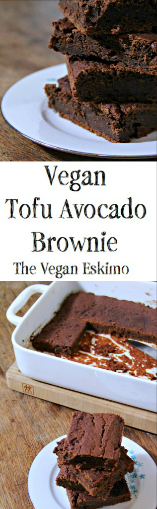 Vegan Tofu Avocado Brownie - The Vegan Eskimo