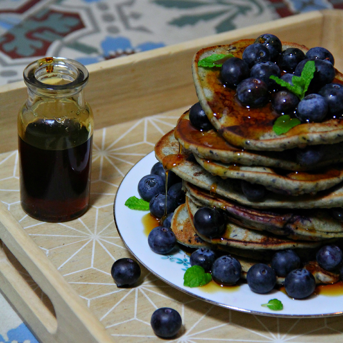 Vegan Blueberry Pancakes - The Vegan Eskimo