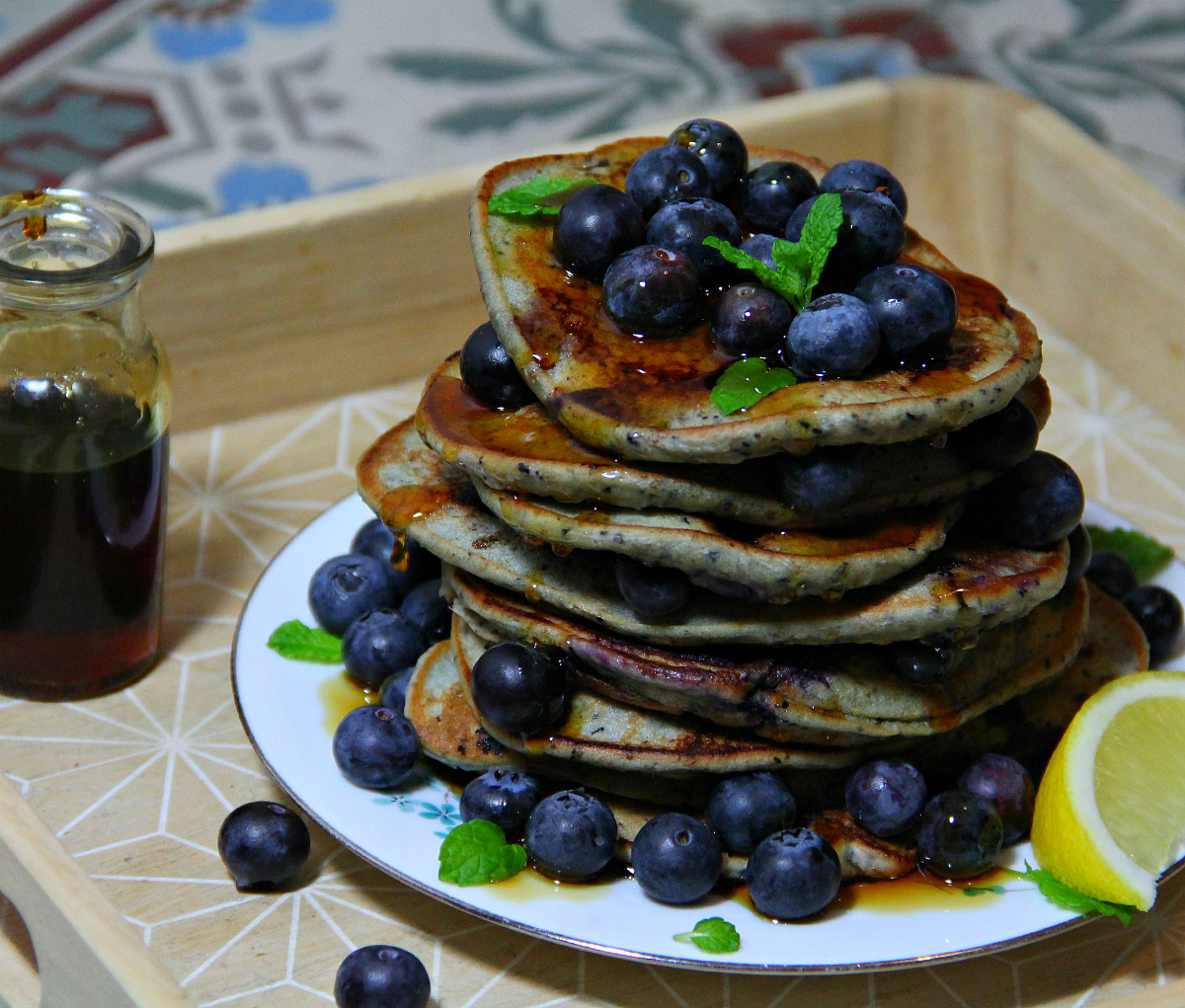 Vegan Blueberry Pancakes - The Vegan Eskimo