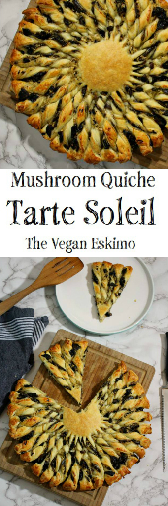 Vegan Mushroom Quiche Tarte Soleil - The Vegan Eskimo