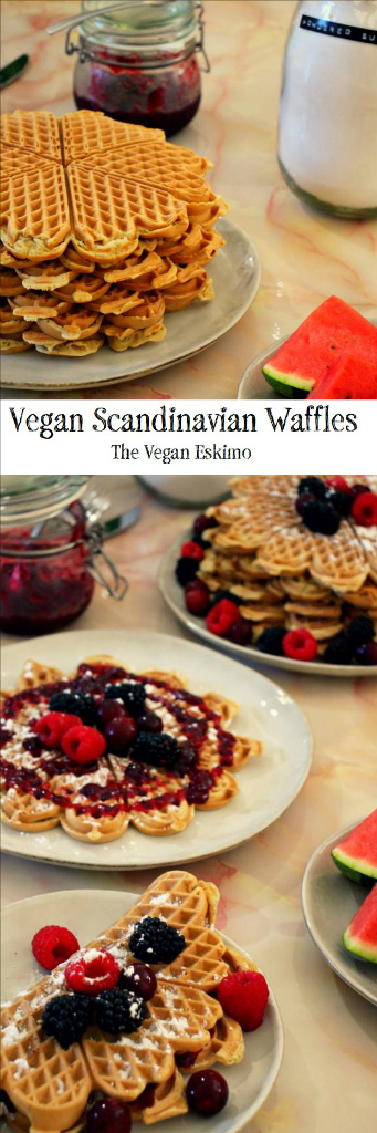 Vegan Scandinavian Waffles - The Vegan Eskimo