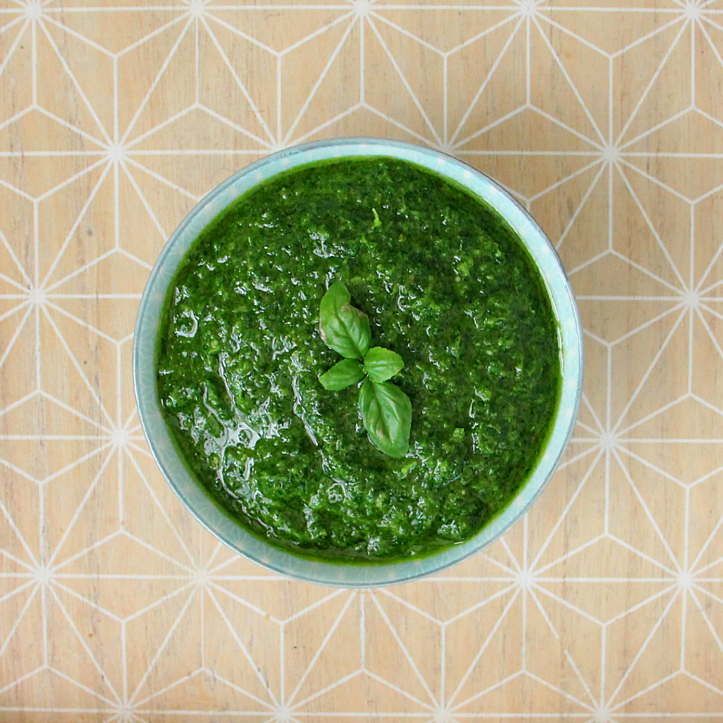 Vegan Parsley Basil Pine Nut Pesto - The Vegan Eskimo