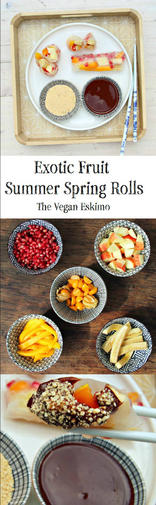 Exotic Fruit Summer Spring Rolls - The Vegan Eskimo