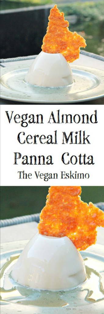Vegan Almond Cereal Milk Panna Cotta - The Vegan Eskimo