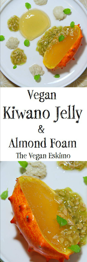 Vegan Kiwano Jelly & Almond Foam - The Vegan Eskimo