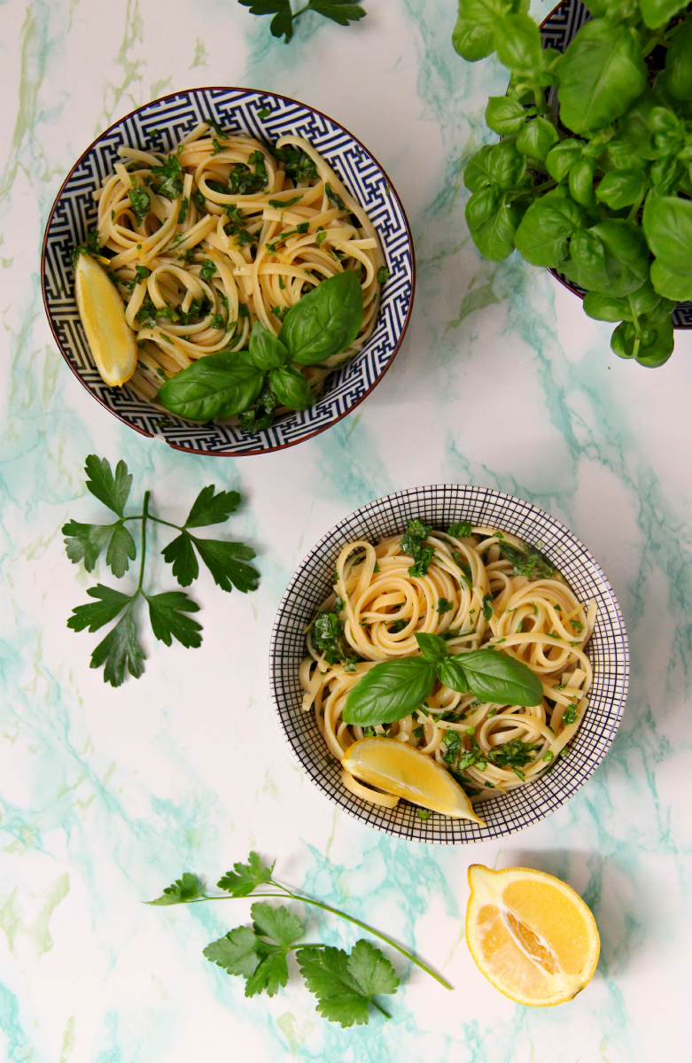 Pasta Basil Gremolata Vinaigrette - The Vegan Eskimo