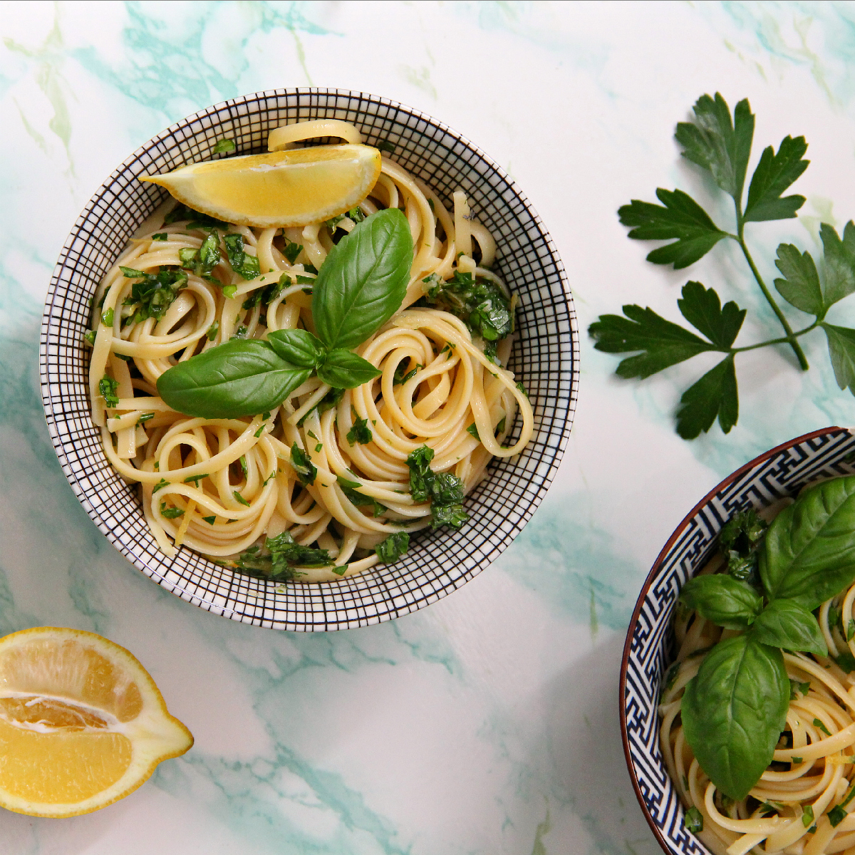 Pasta Basil Gremolata Vinaigrette - The Vegan Eskimo