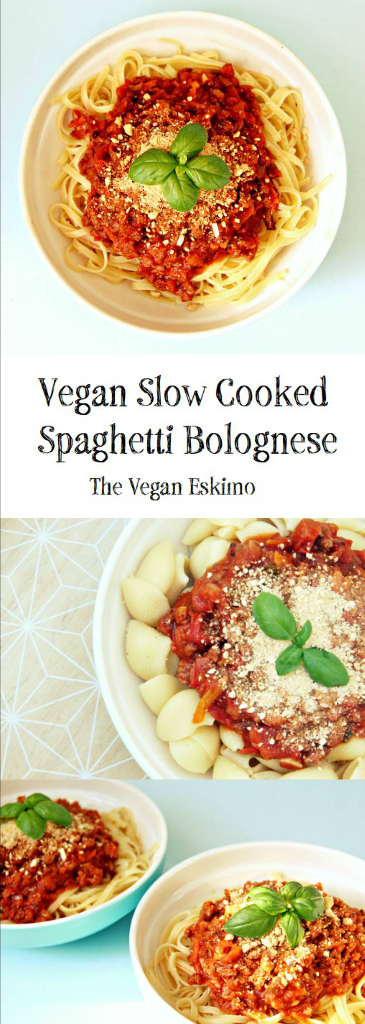 Vegan Slow Cooked Spaghetti Bolognese - The Vegan Eskimo