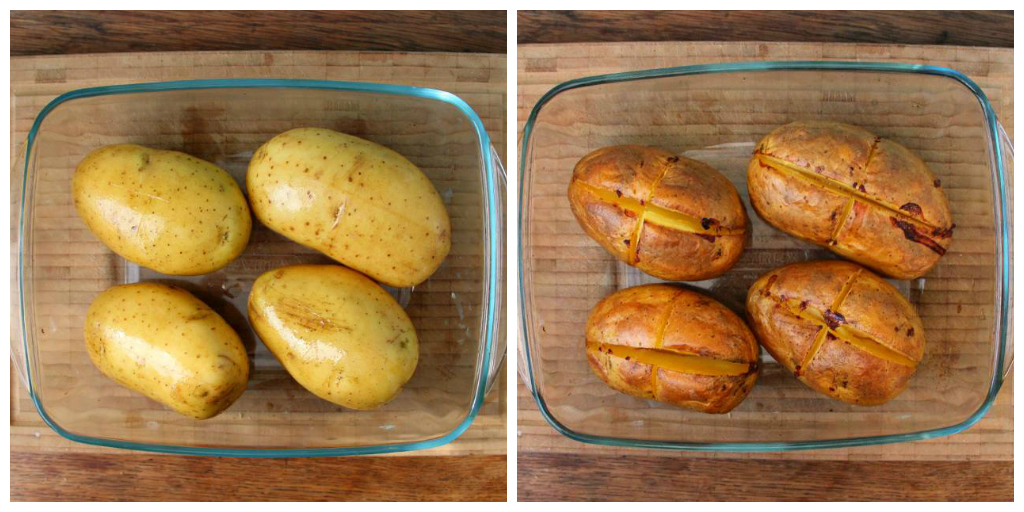 Soy mince & Pea stuffed baked potatoes - The Vegan Eskimo