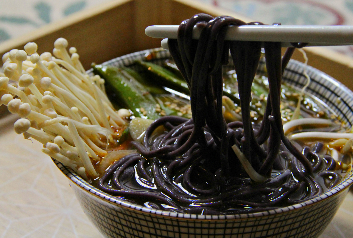 Vegan Black Rice Noodle Soup - The Vegan Eskimo