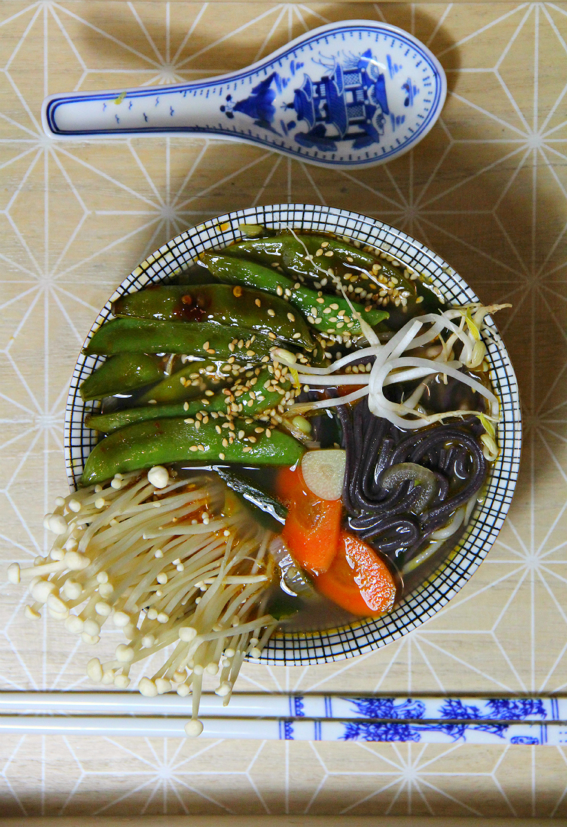 Vegan Black Rice Noodle Soup - The Vegan Eskimo