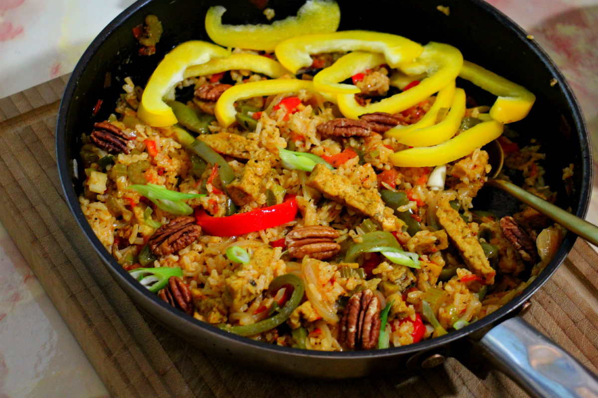Vegan Creole Rice / Red Jambalaya - The Vegan Eskimo