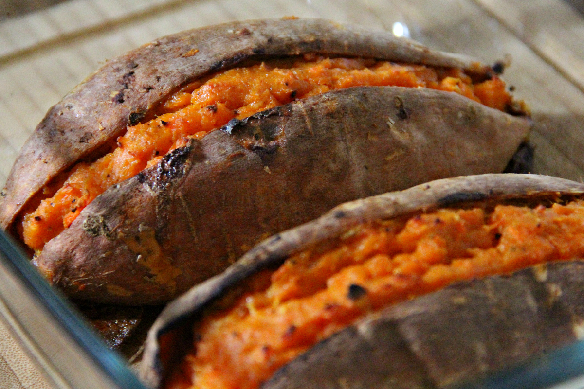 Vegan Double Baked Sweet Potato - The Vegan Eskimo