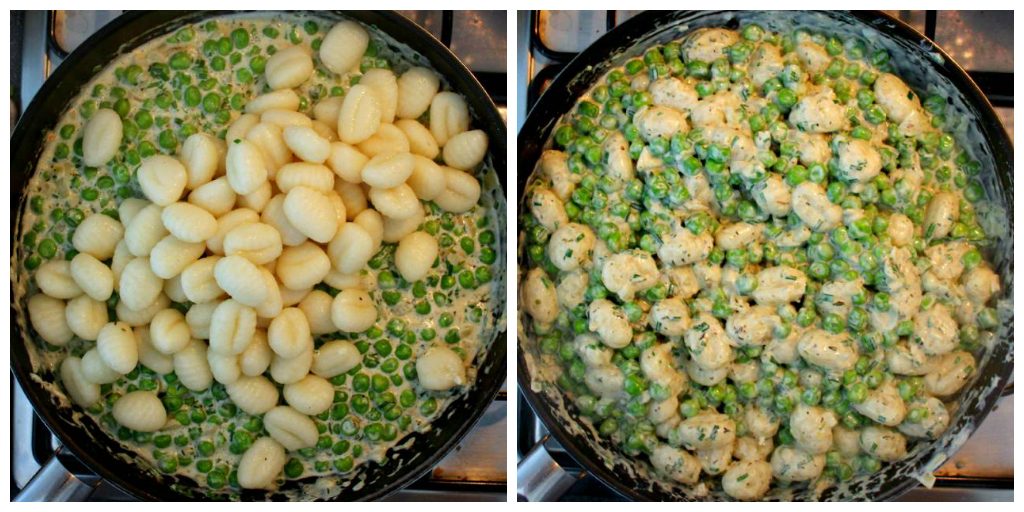 Vegan Potato Gnocchi Peas & Mushrooms - The Vegan Eskimo