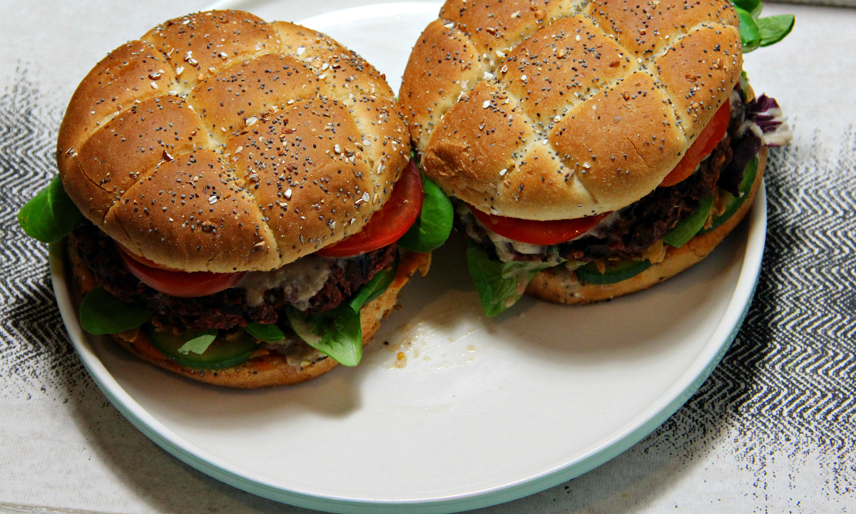 Vegan Mushroom Beet Root Soy Granule Burgers - The Vegan Eskimo