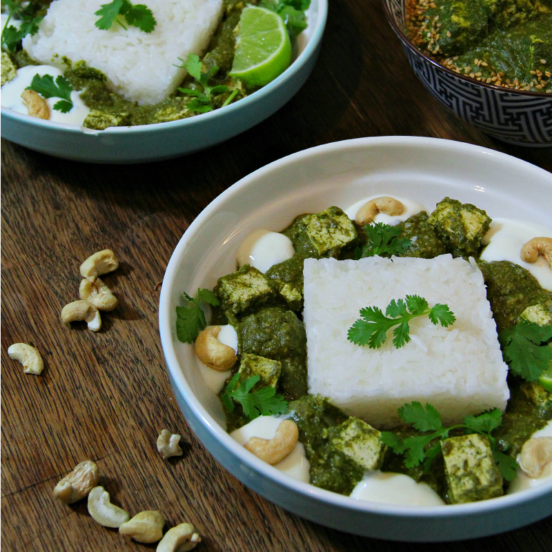 Vegan Punjabi Style Palak Tofu ‘Paneer’ - The Vegan Eskimo