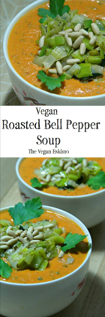 Vegan Roasted Bell Pepper Soup - The Vegan Eskimo