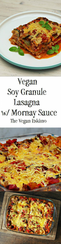 Vegan Soy Granule Lasagna Mornay Sauce - The Vegan Eskimo