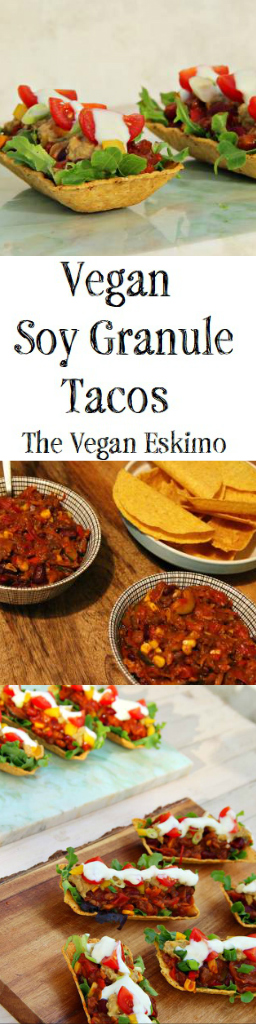 Vegan Soy Granule Tacos - The Vegan Eskimo