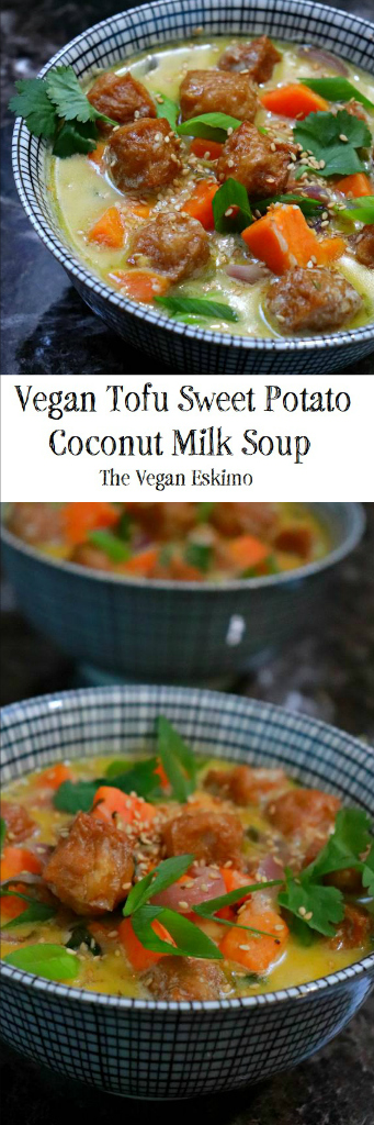 Vegan Tofu Sweet Potato Coconut Soup - The Vegan Eskimo