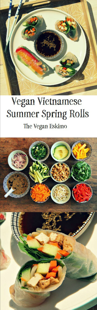Vegan Vietnamese Summer Spring Rolls - The Vegan Eskimo