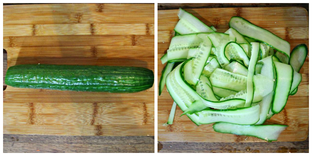 Asian Style Cucumber Salad in Strips - The Vegan Eskimo