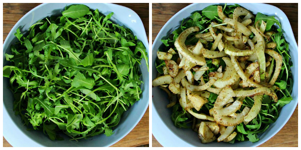 Fried Fennel Pomegranate Apple & Walnut Salad - The Vegan Eskimo