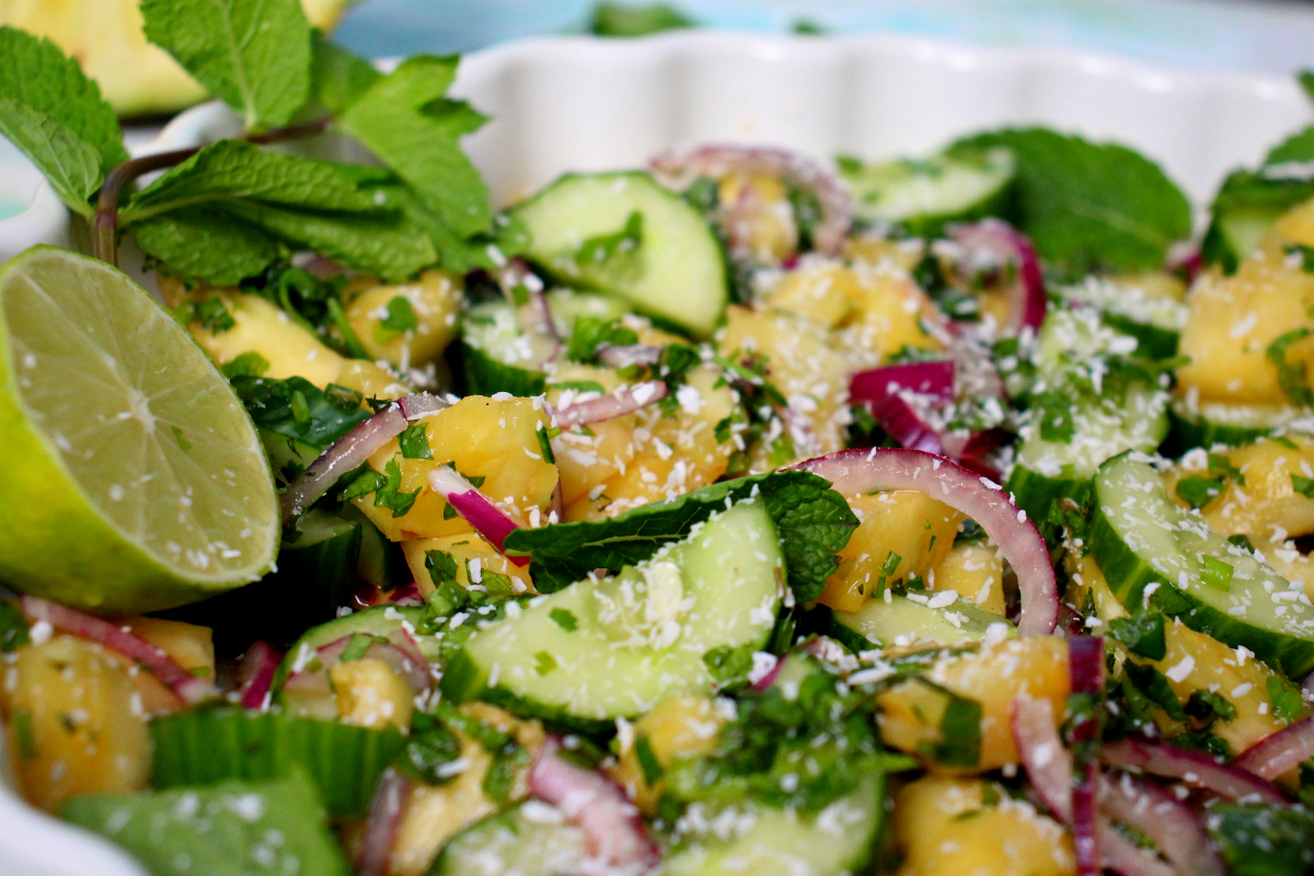 Pineapple Cucumber Salad - The Vegan Eskimo