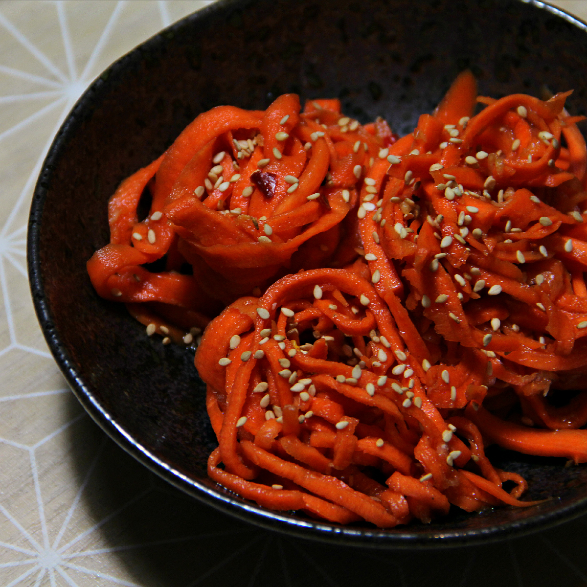 Quick Pickled Carrot Noodles - The Vegan Eskimo