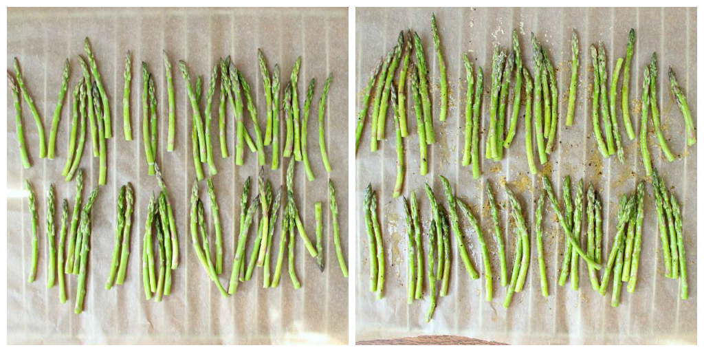 Vegan Cheesy Roasted Mini Asparagus - The Vegan Eskimo