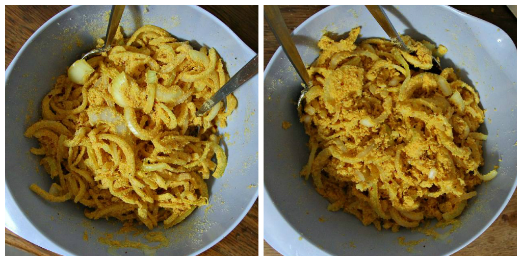 Vegan Corn Flour Onion Bhajis - The Vegan Eskimo