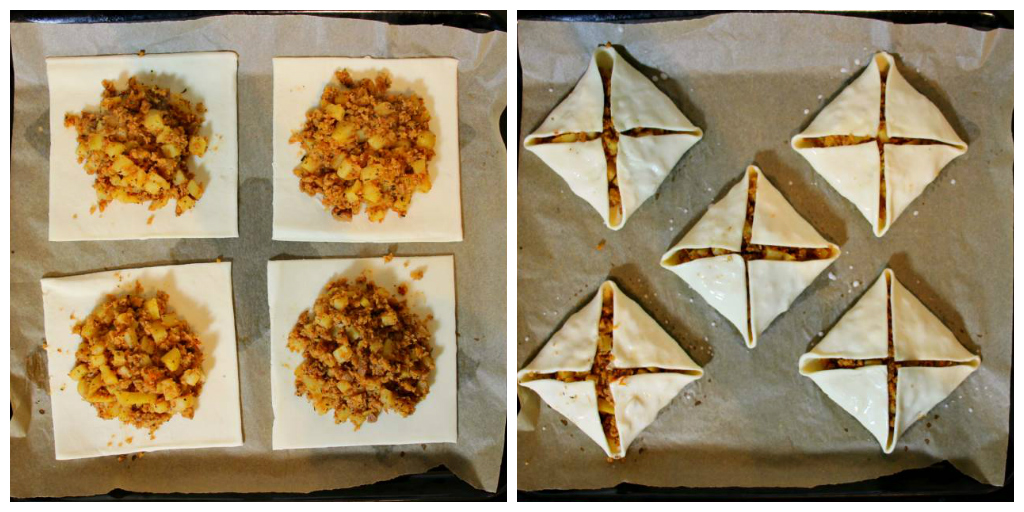 Vegan Seitan Potato Puff Pastry Folds - The Vegan Eskimo