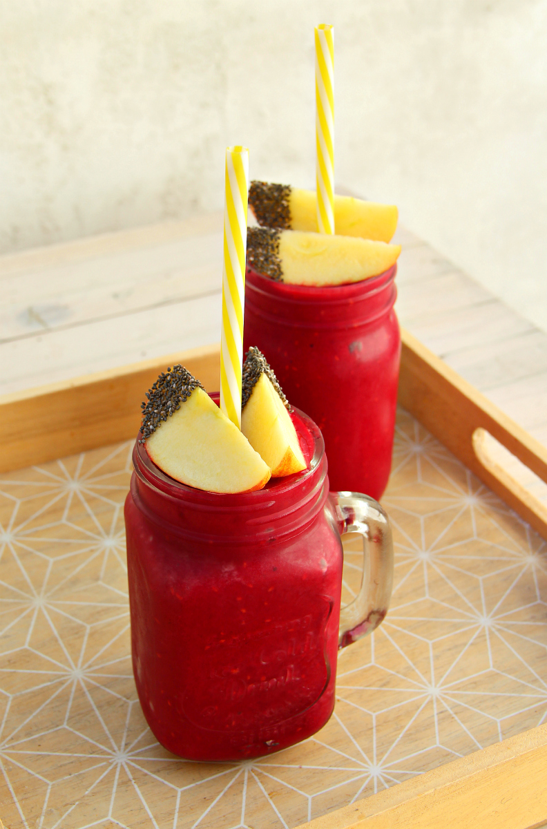 Crimson Red Beet Root Raspberry Ginger Smoothie - The Vegan Eskimo