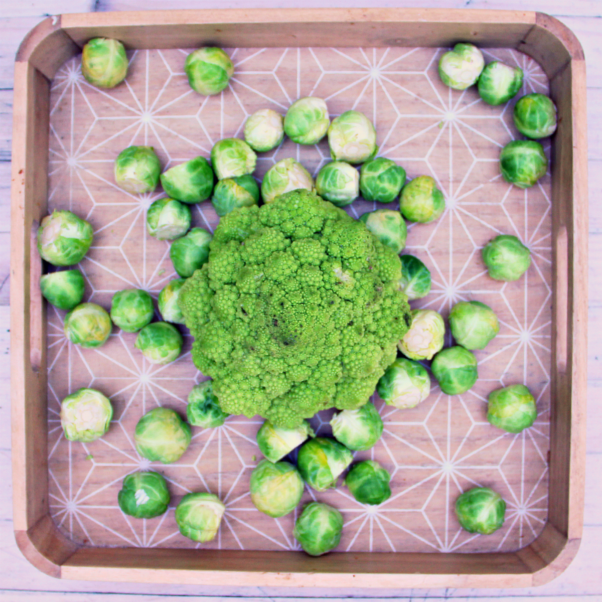 Roasted Glazed Romanesco & Brussels Sprouts - The Vegan Eskimo