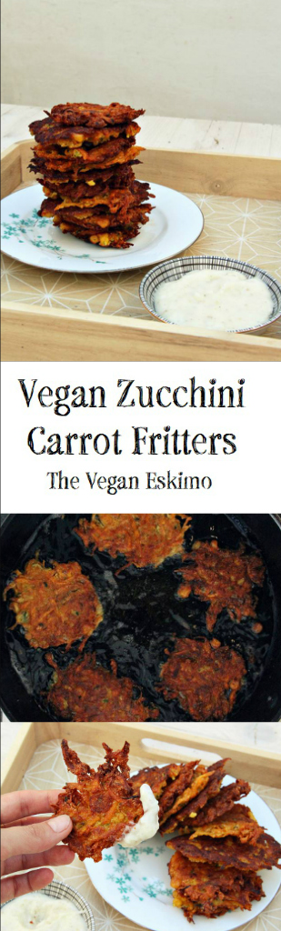Vegan Zucchini Carrot Fritters - The Vegan Eskimo